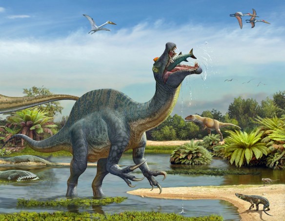 Fantastic new artwork of Spinosaurus by Sergey Krasovskiy